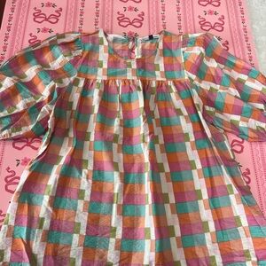 Colorful Checkered Women's Blouse